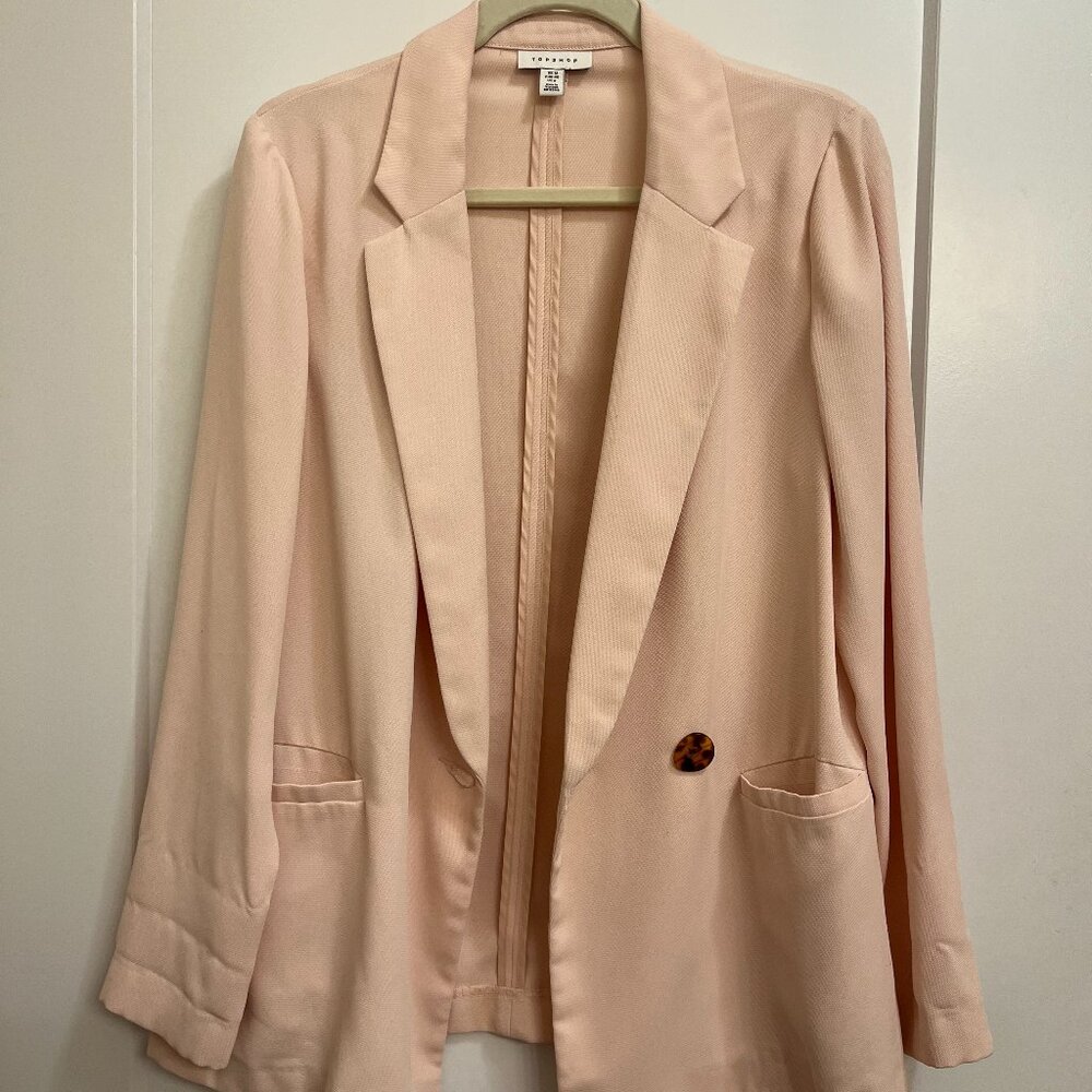 Topshop Light Pink/Blush Lightweight Blazer - size 8